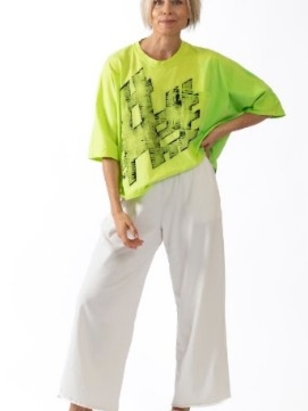 Kids Neon Lime Short Sleeve Graphic Pocket Tee